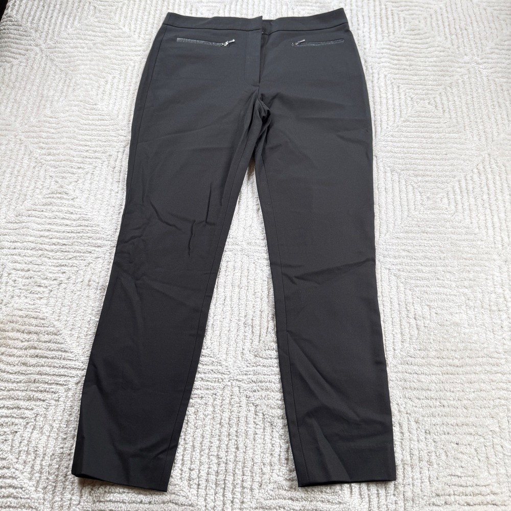 Club Monaco Slim Trousers Women's 4 Black Career Pants Minimalist Modern Capsule